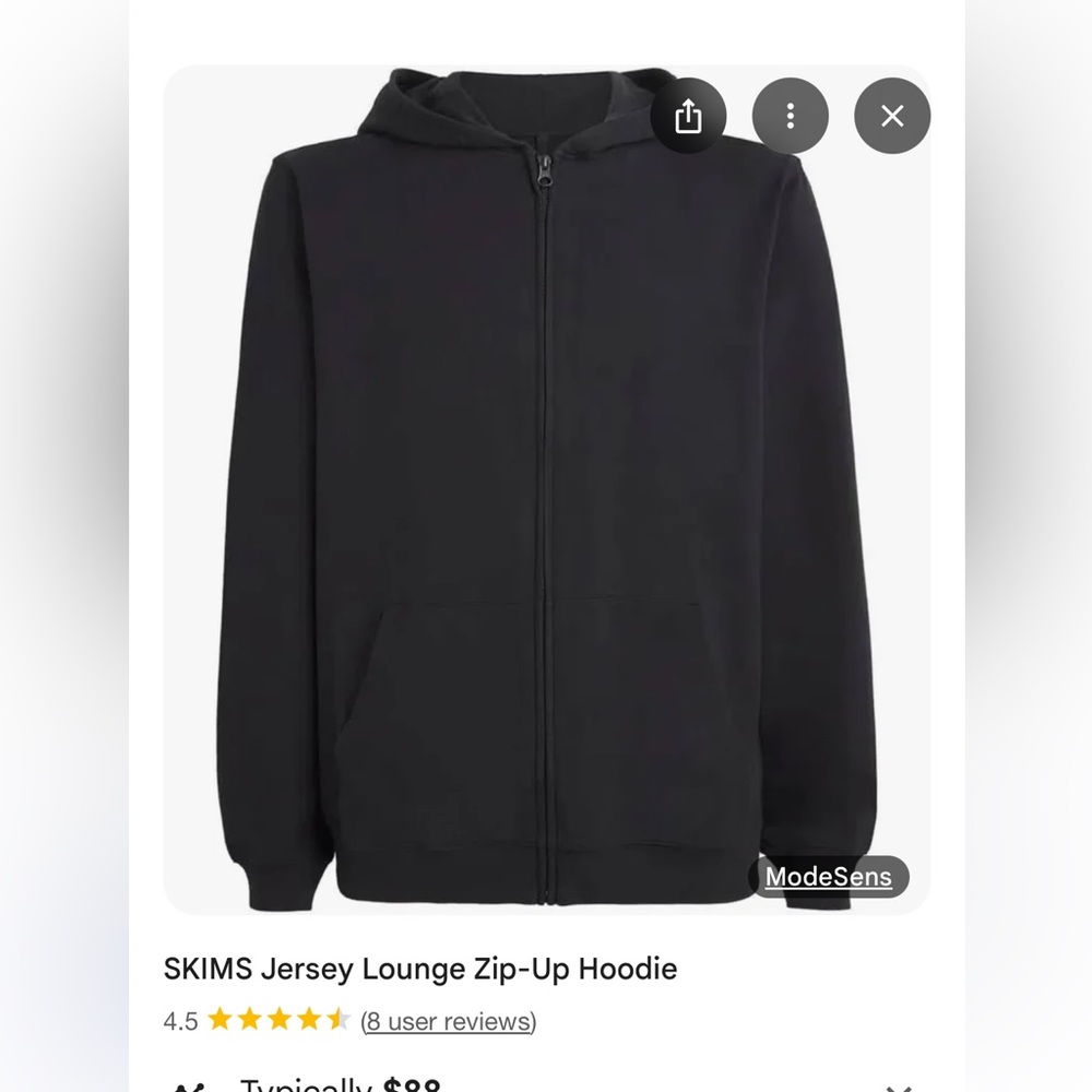 Skims Oversized Zip Hoodie